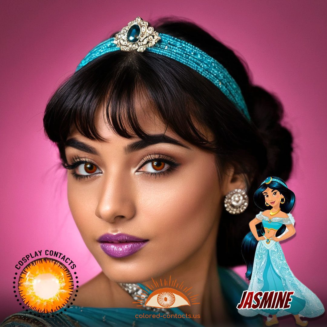 Aladdin: Jasmine Cosplay Brown Contact Lenses - image 1