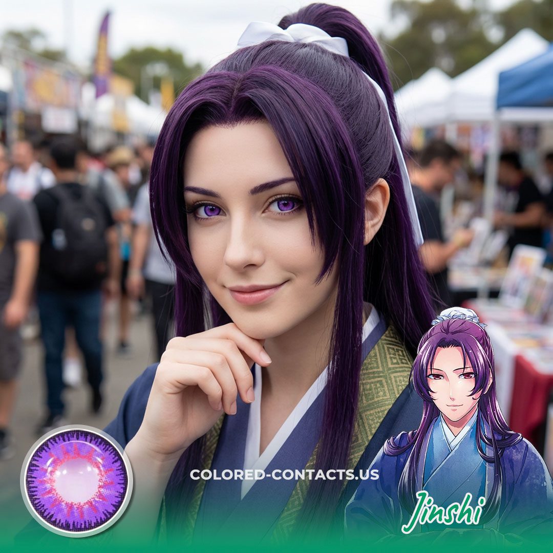 JINSHI Cosplay Purple Contact Lenses - image 1