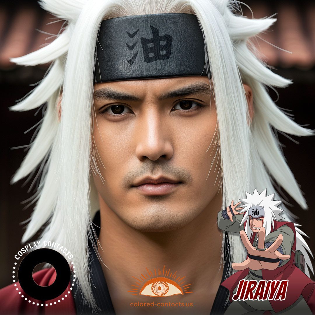 Jiraiya Cosplay Black Contact Lenses - image 1