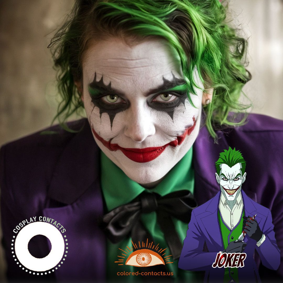 Batman: Joker Cosplay White Contact Lenses - image 1