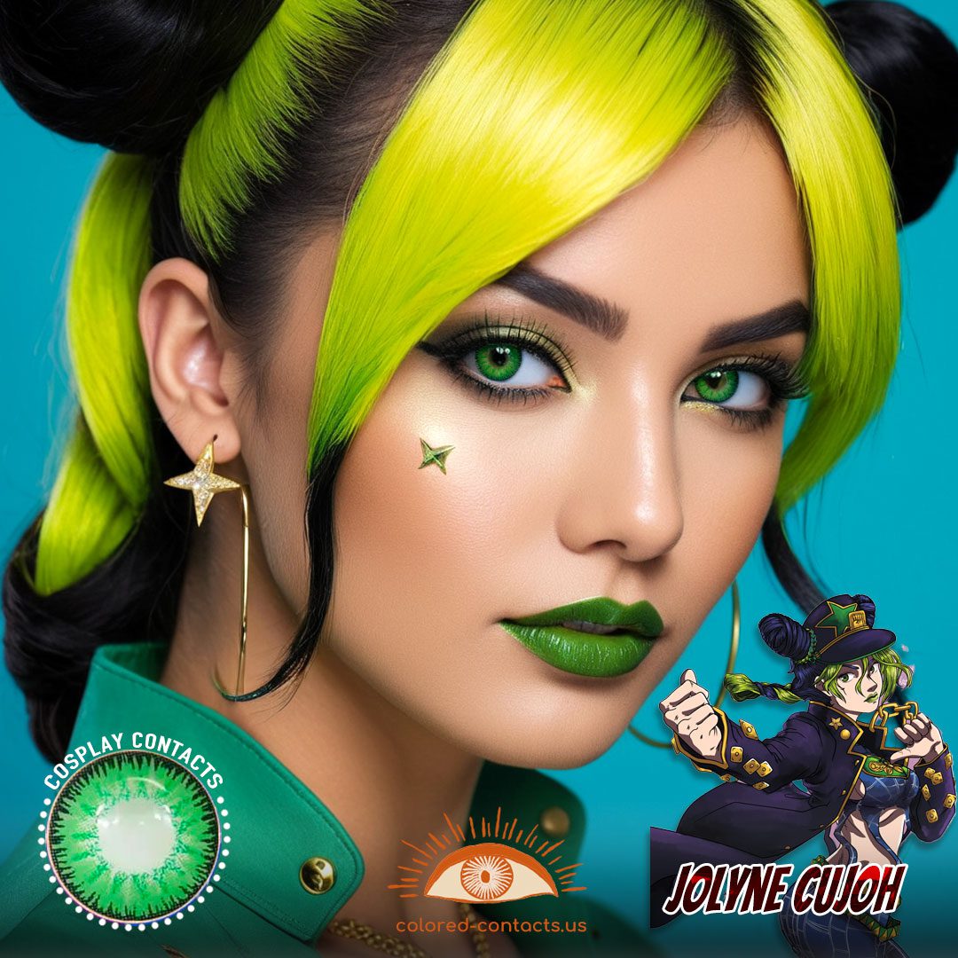 JoJo's Bizarre Adventure: Jolyne Cujoh Cosplay Green Contact Lenses - image 1