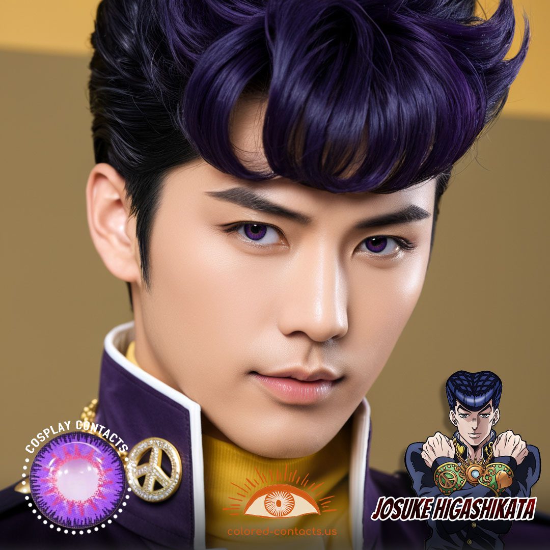 Josuke Higashikata Cosplay Purple Contact Lenses - image 1
