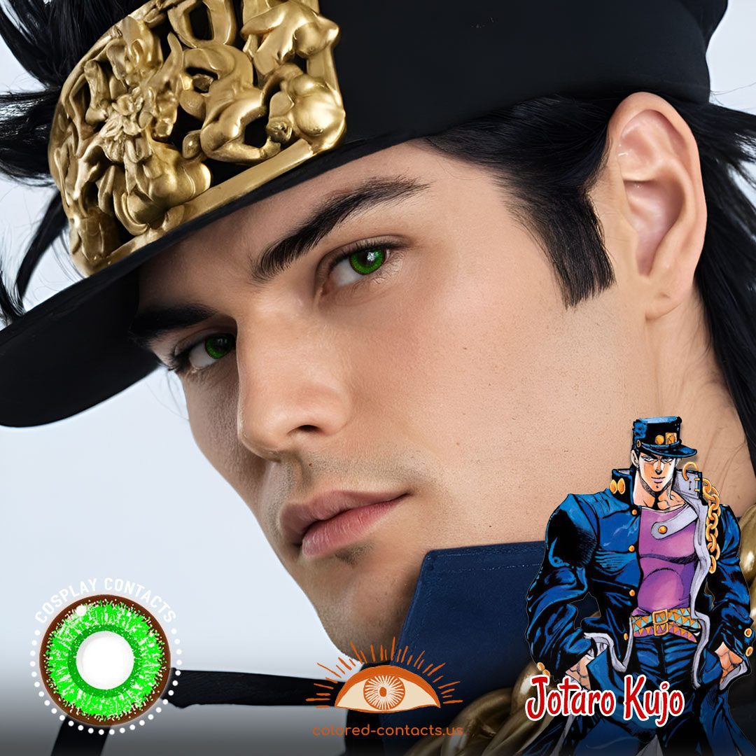 JoJo’s Bizarre Adventures: Jotaro Kujo Cosplay Green Contact Lenses - image 1