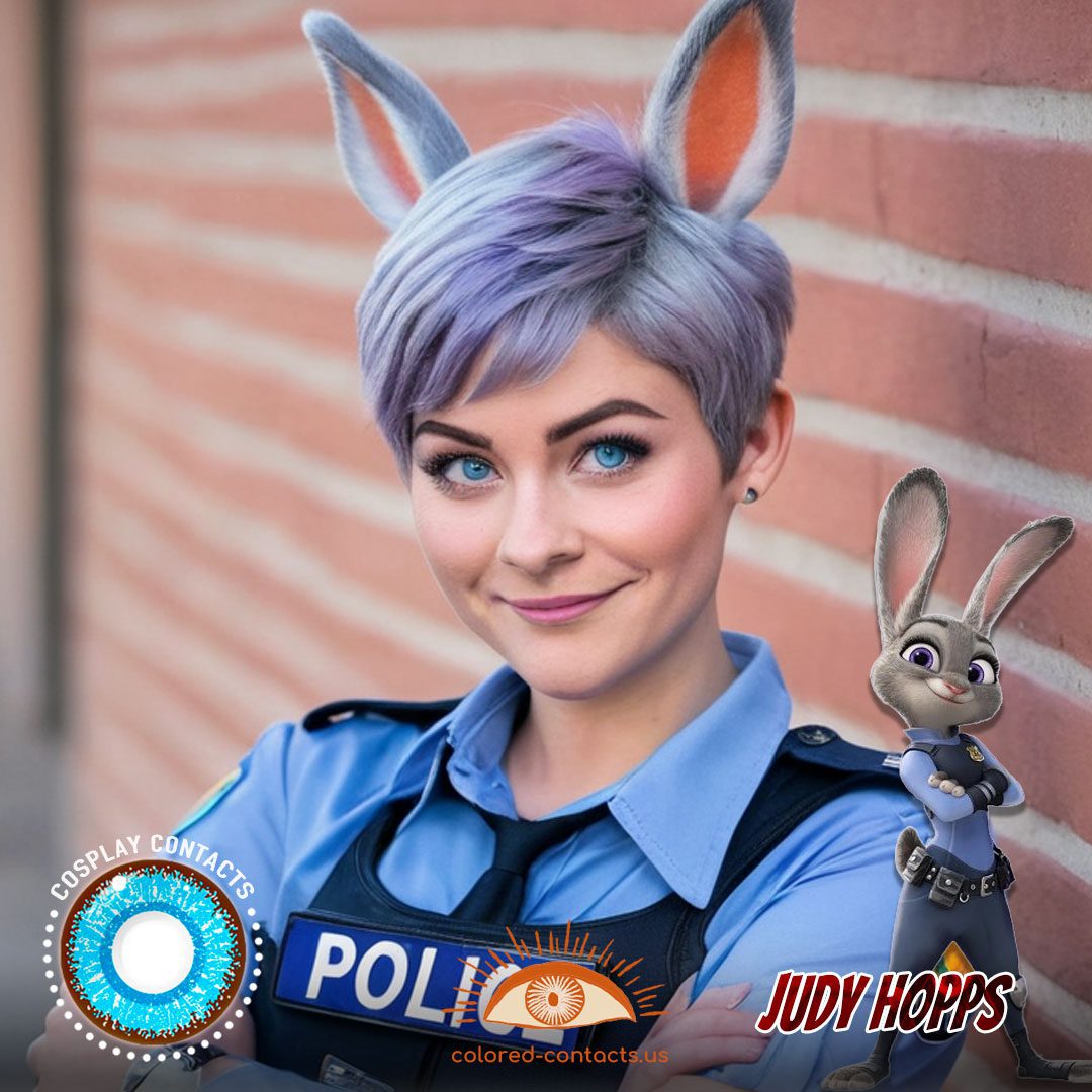Zootopia: Judy Hopps Cosplay Blue Eye Contact Lenses - image 1