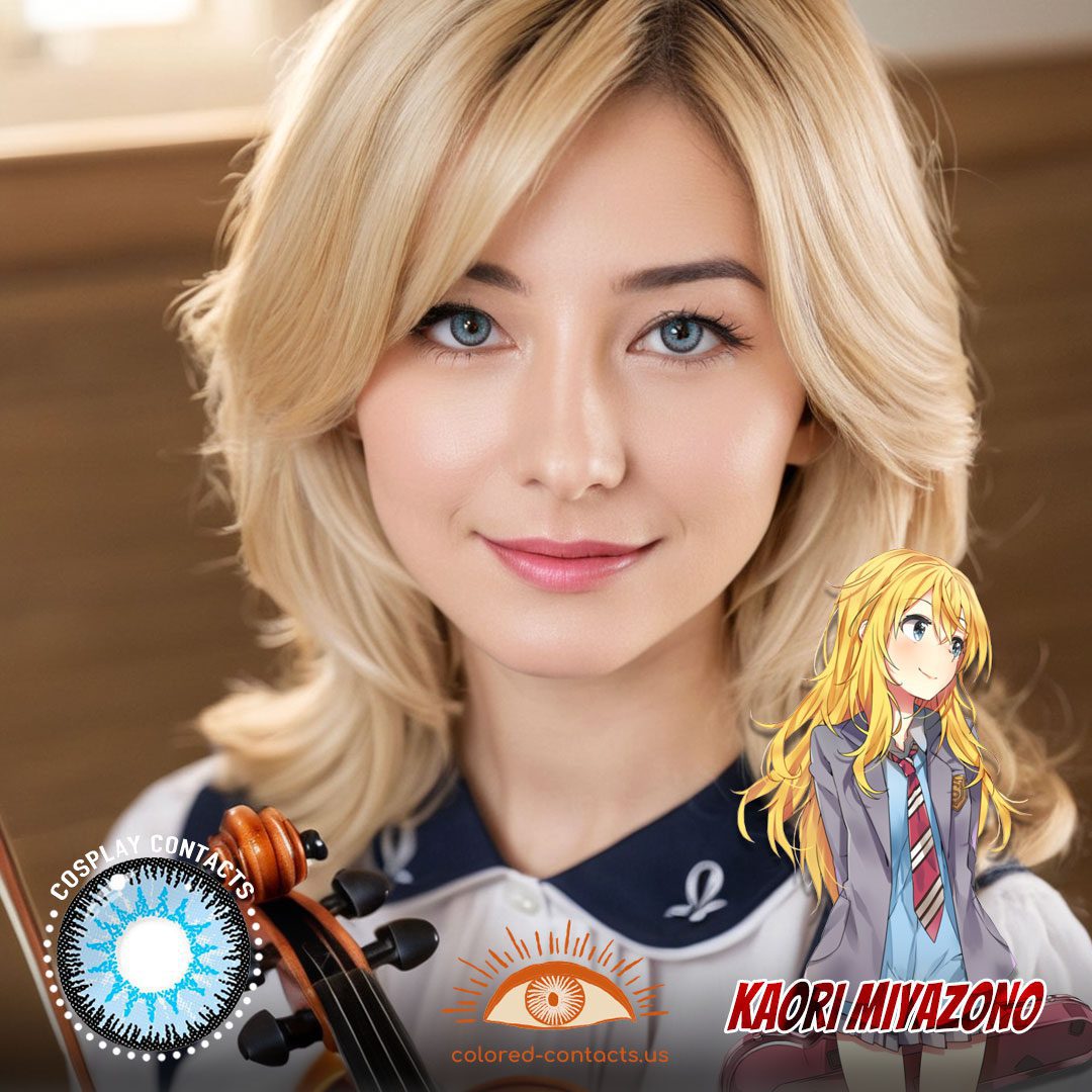 SHIGATSU WA KIMI NO USO: Kaori Miyazono Cosplay Blue Contact Lenses - image 1