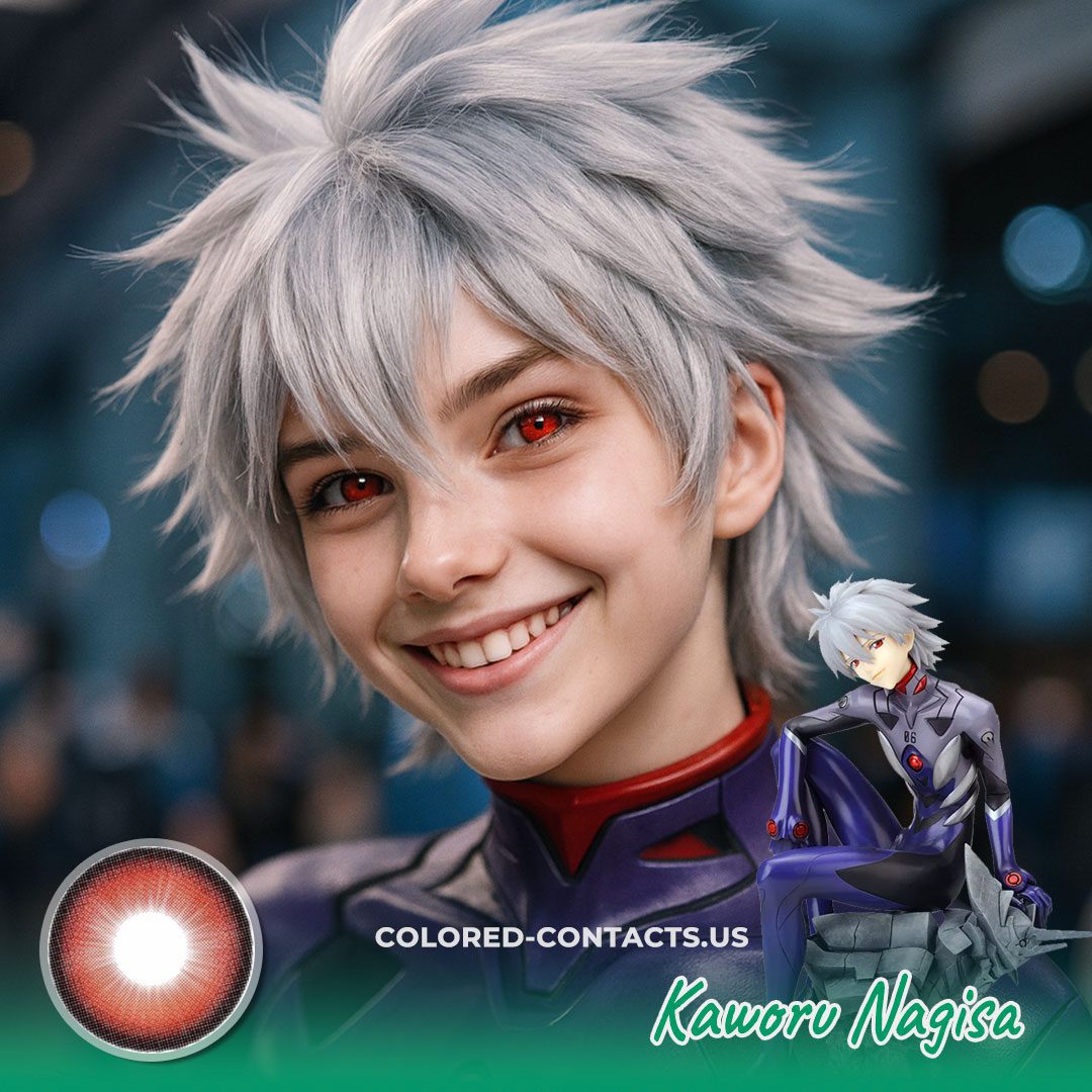 Kaworu Nagisa Cosplay Contact Lenses - image 1
