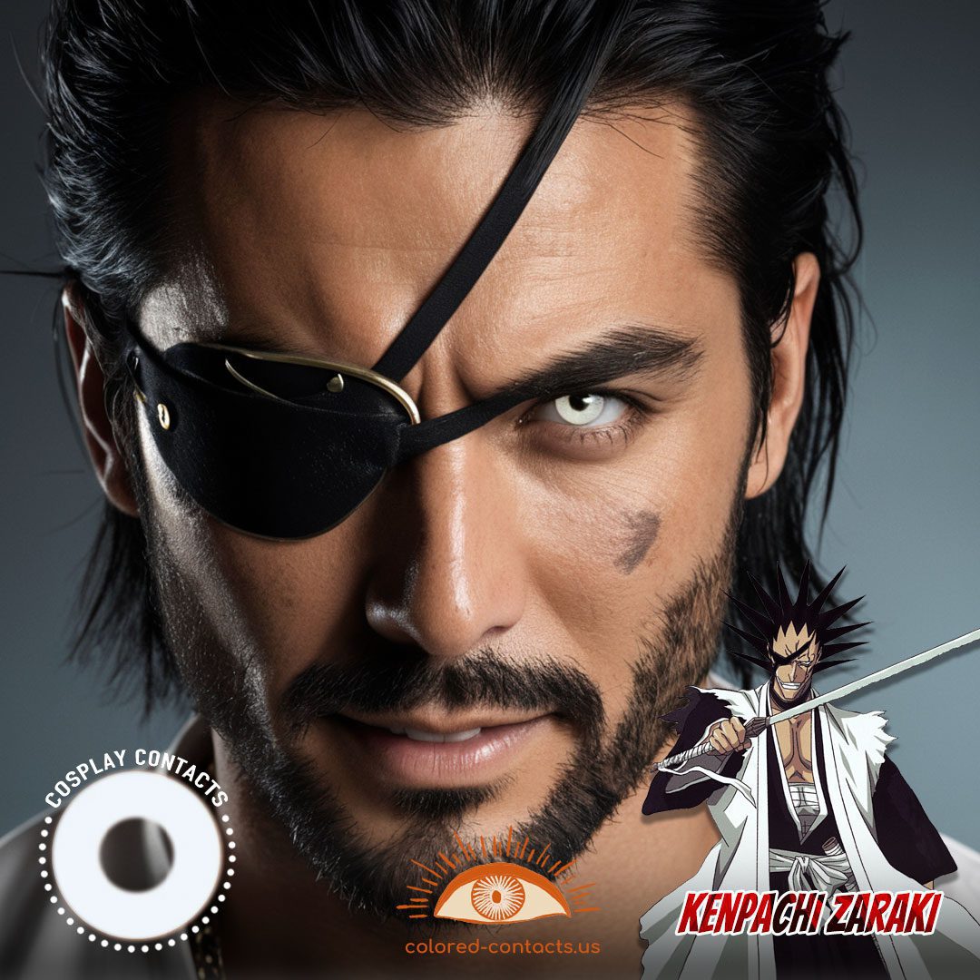 Kenpachi Zaraki Cosplay White Contact Lenses - image 1