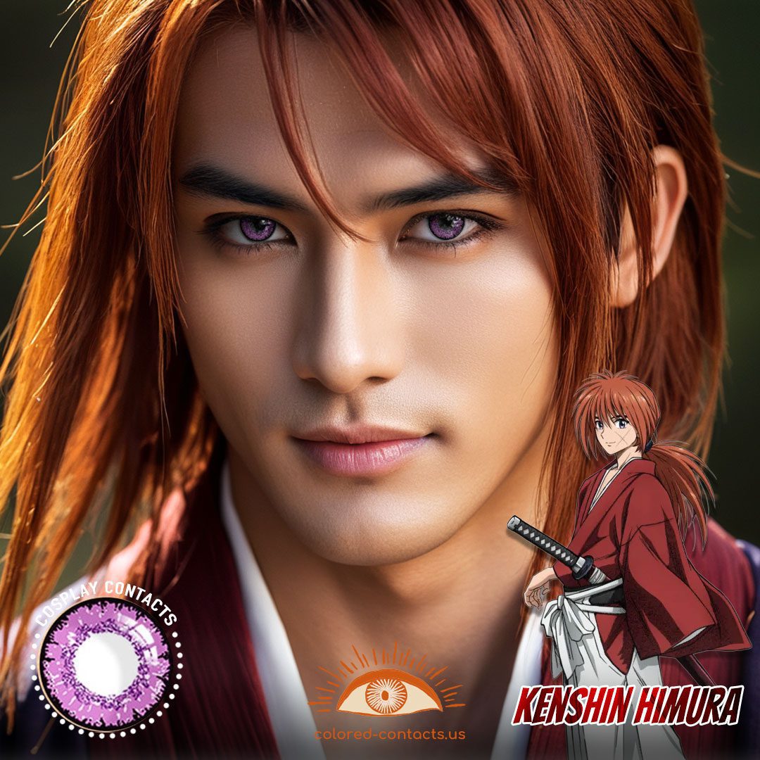 Rurouni Kenshin: Kenshin Himura Cosplay Violet Contact Lenses - image 1