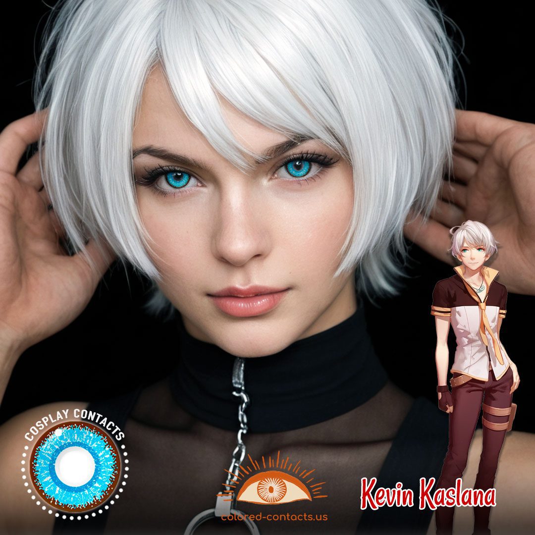 Houkai Gakuen 2 : Kevin Kaslana Cosplay Blue Contact Lenses - image 1