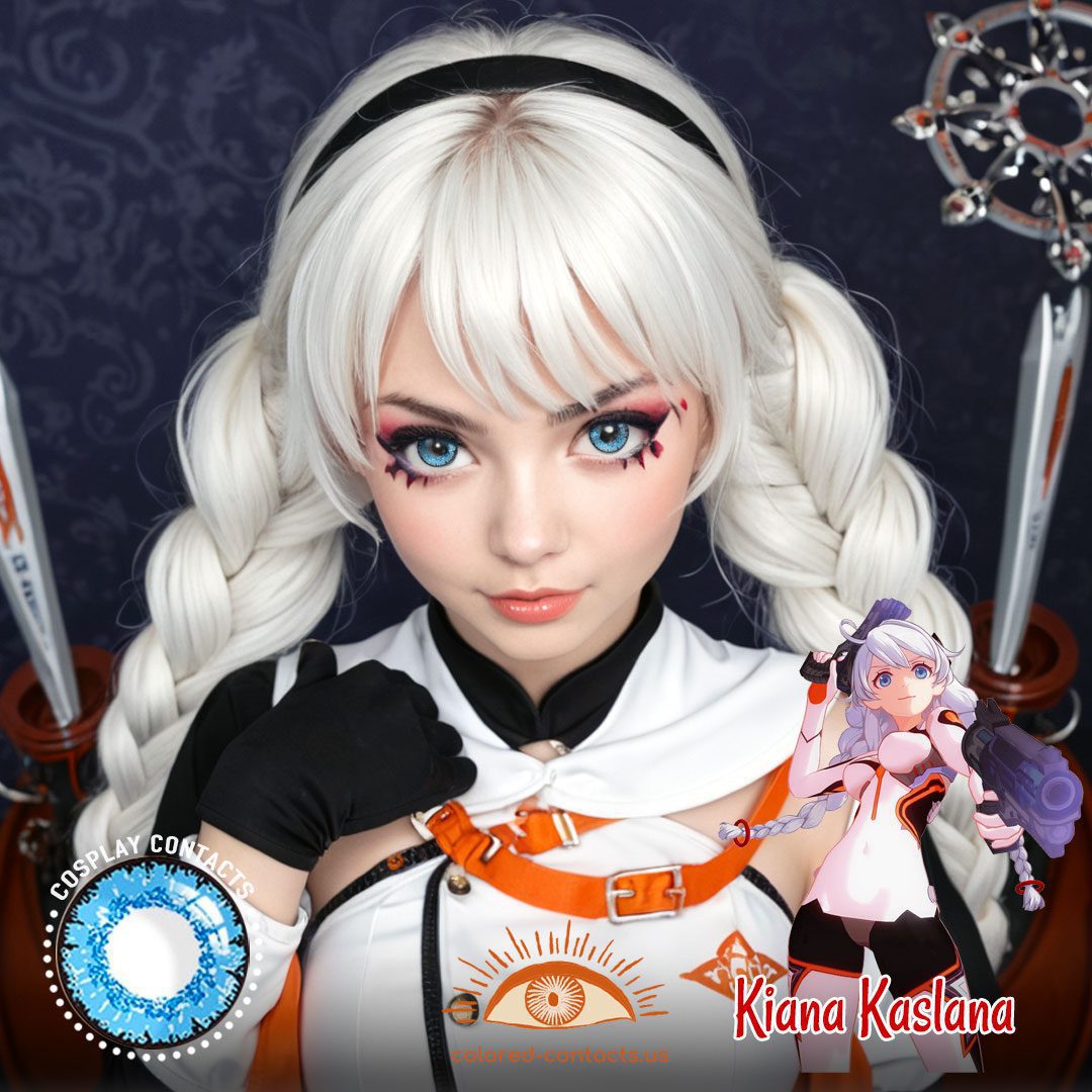 Honkai Impact 3rd: Kiana Kaslana Cosplay Blue Contact Lenses - image 1