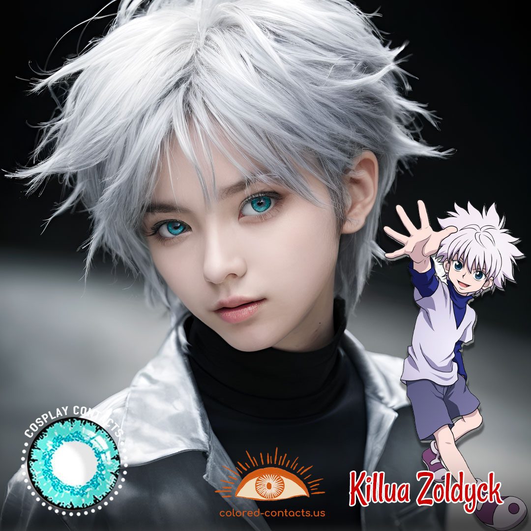 Hunter × Hunter : Killua Zoldyck Cosplay Blue Contact Lenses - image 1