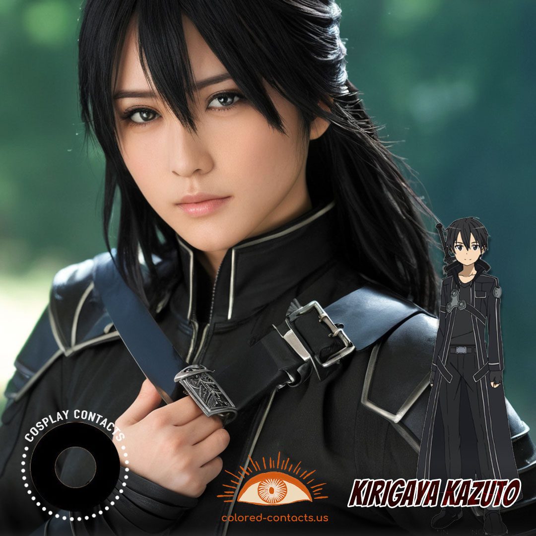 Sword Art Online: Kirigaya Kazuto Cosplay Black Contact Lenses - image 1