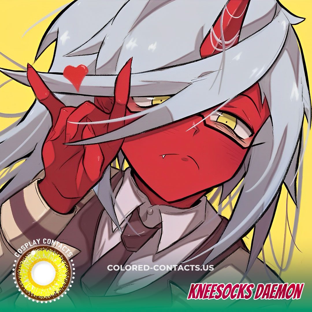 Kneesocks Daemon Cosplay Contact Lenses - Yellow Contacts - image 1