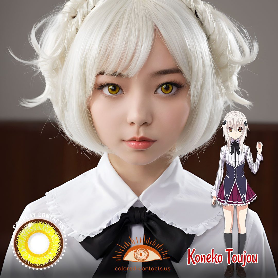 High School DxD: Koneko Toujou Cosplay Brown Contact Lenses - image 1