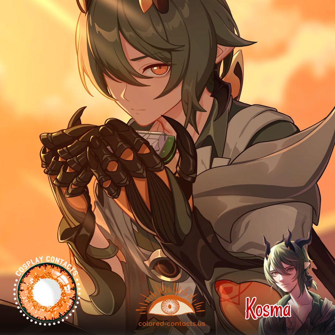 Honkai Impact 3rd: Kosma Cosplay Orange Contact Lenses - thumbnail 3