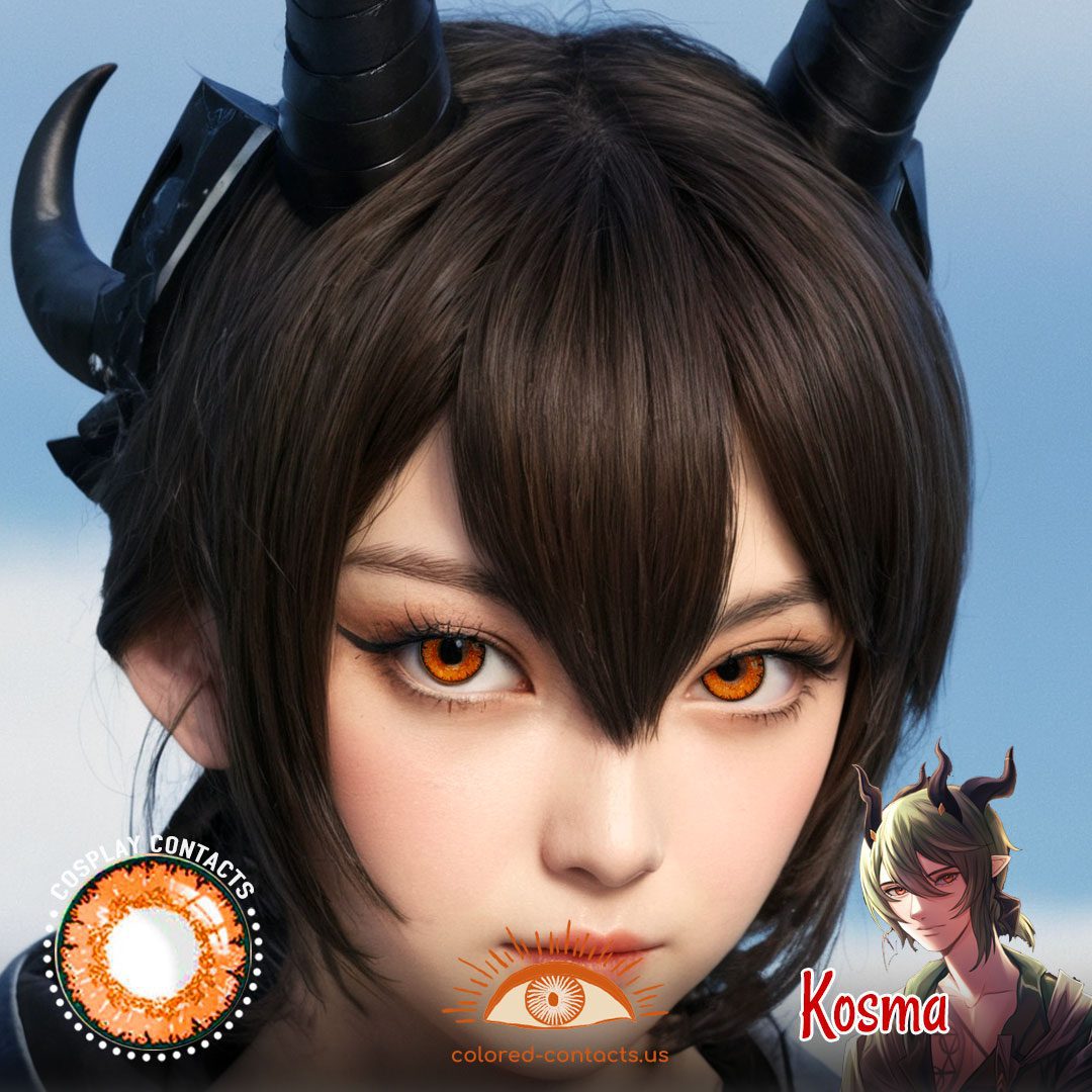 Honkai Impact 3rd: Kosma Cosplay Orange Contact Lenses - image 1