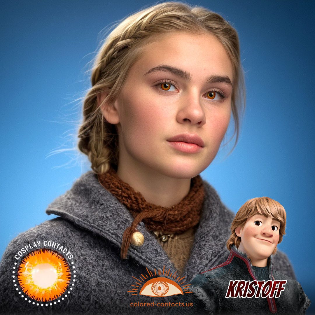 Frozen: Kristoff Cosplay Brown Contact Lenses - image 1