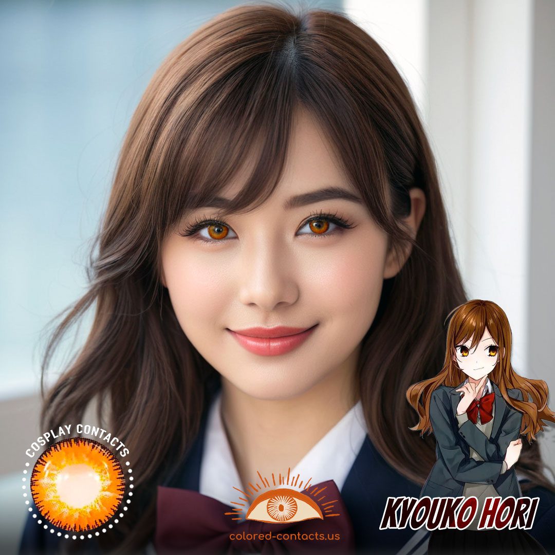 Horimiya: Kyouko Hori Cosplay Brown Contact Lenses - image 1
