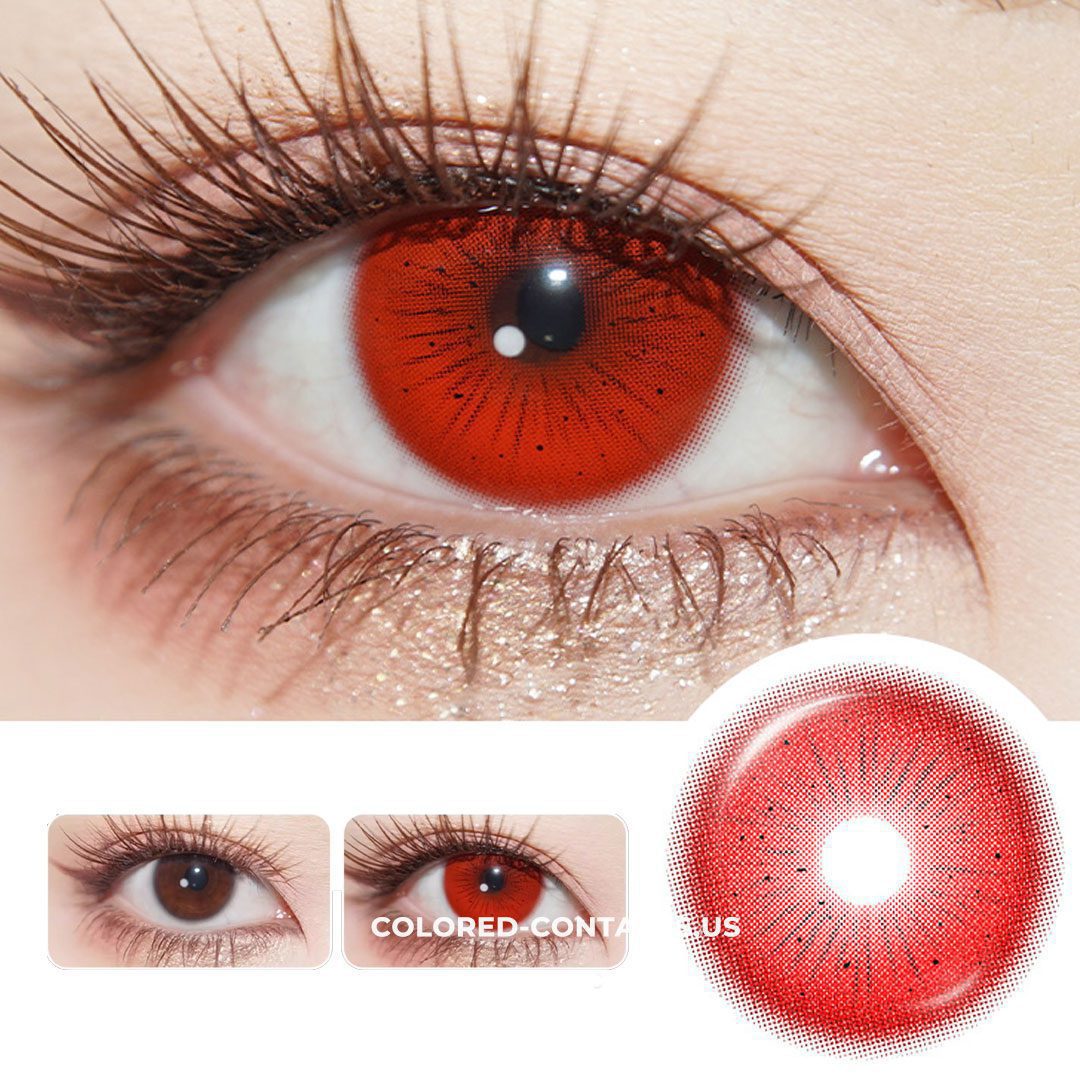 Flower Fairy Red Colored Contact Lenses - thumbnail 2