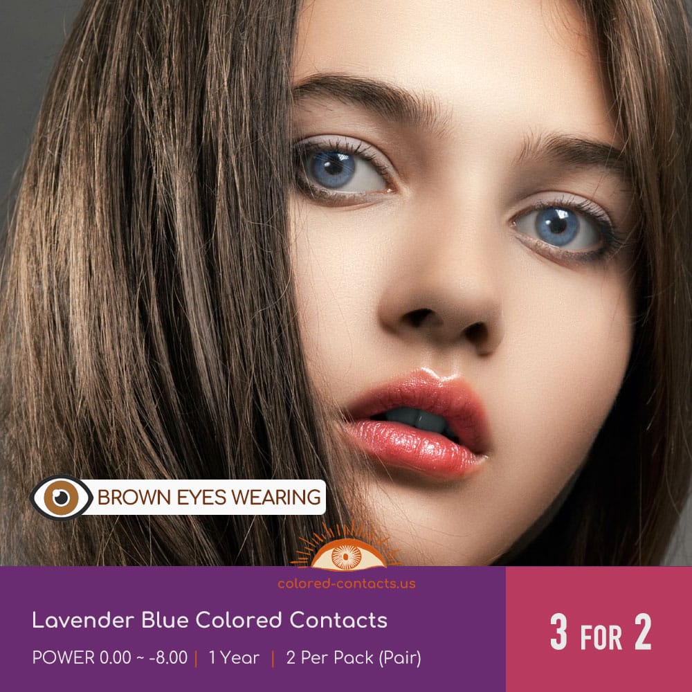 Lavender Blue Colored Contacts - thumbnail 2
