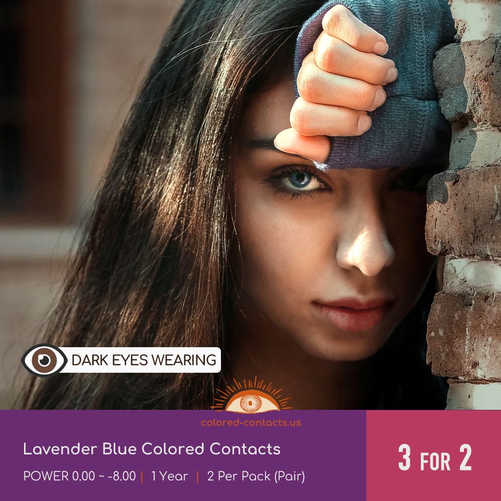 Lavender Blue Colored Contacts - thumbnail 3