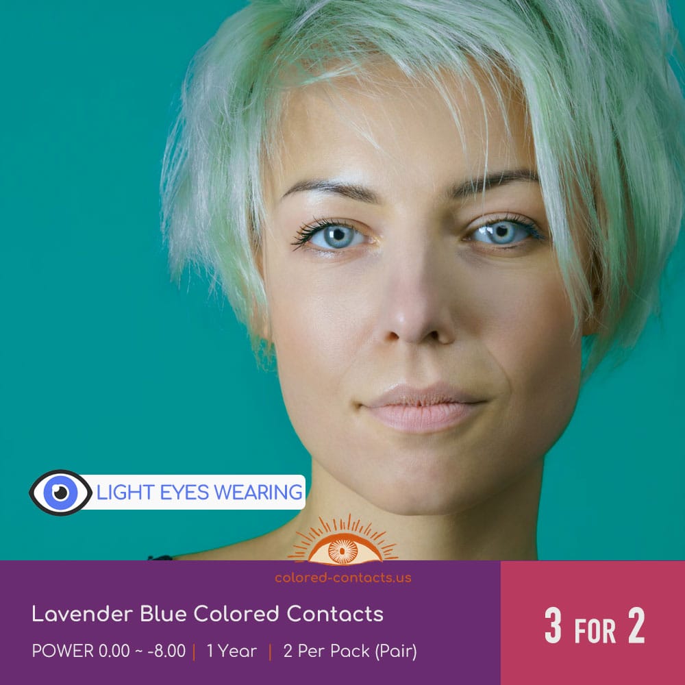 Lavender Blue Colored Contacts - thumbnail 4