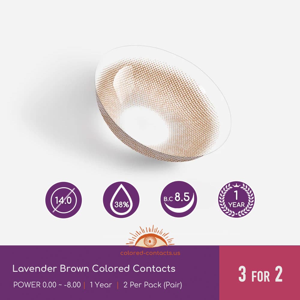 Lavender Brown Colored Contacts - thumbnail 5