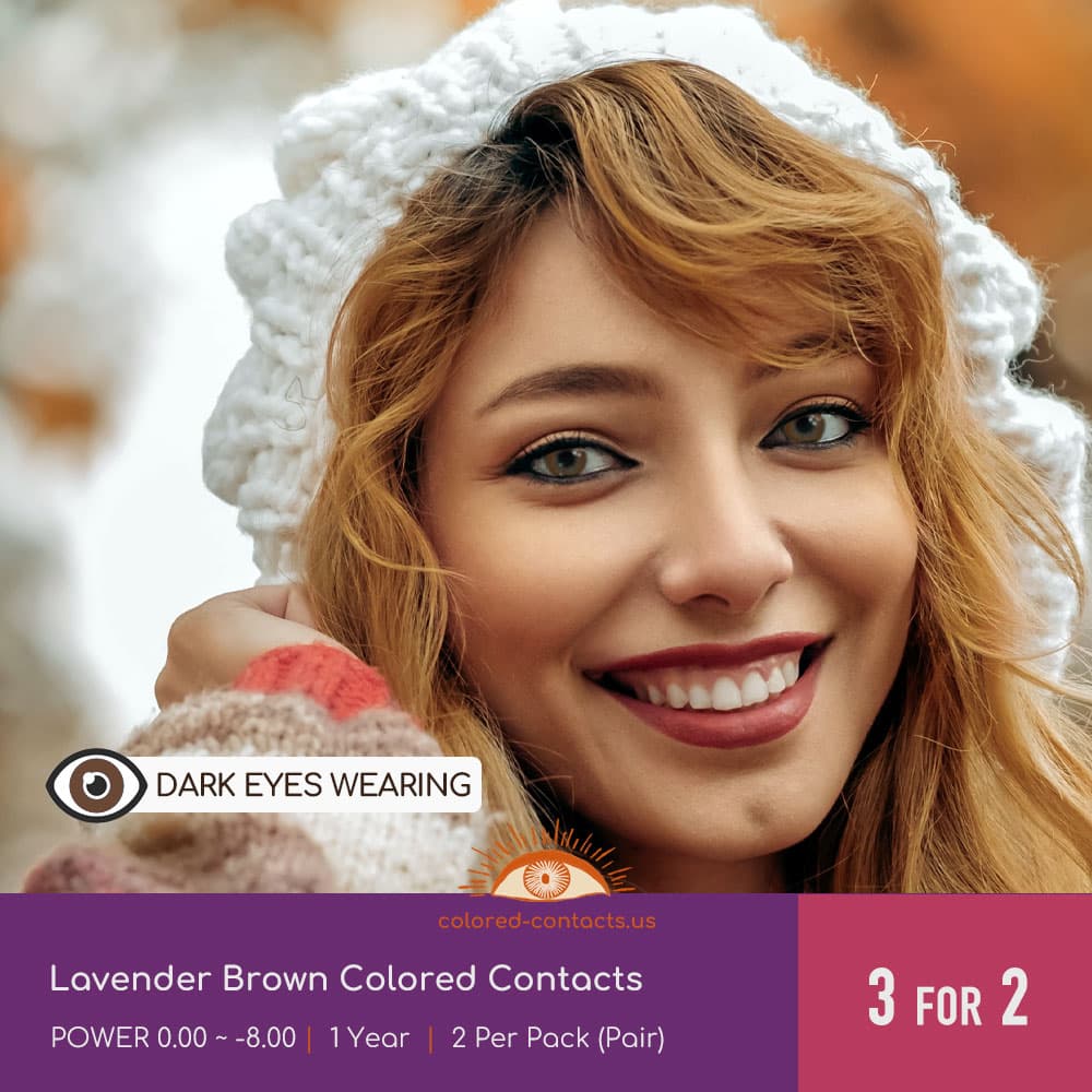 Lavender Brown Colored Contacts - thumbnail 3