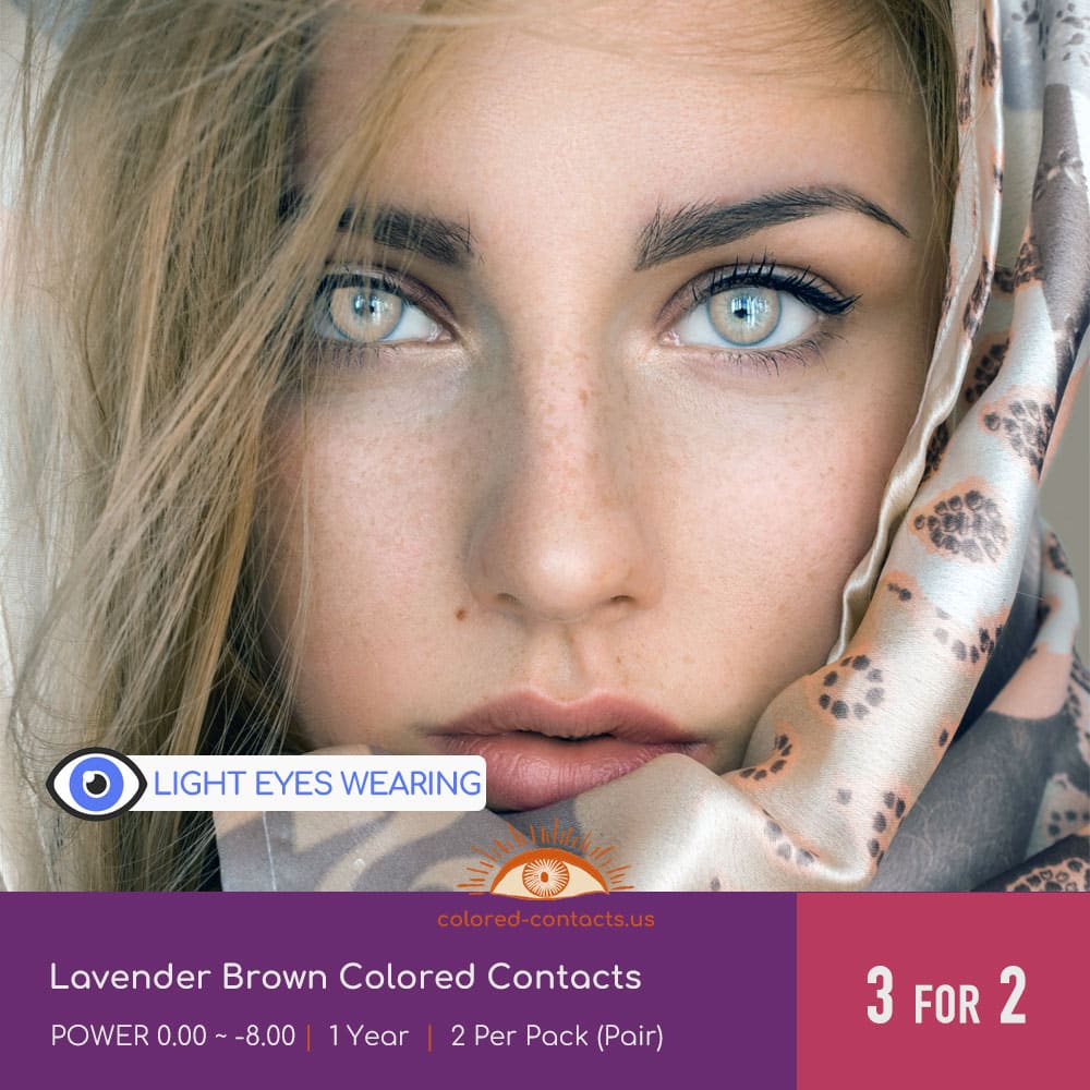 Lavender Brown Colored Contacts - thumbnail 4