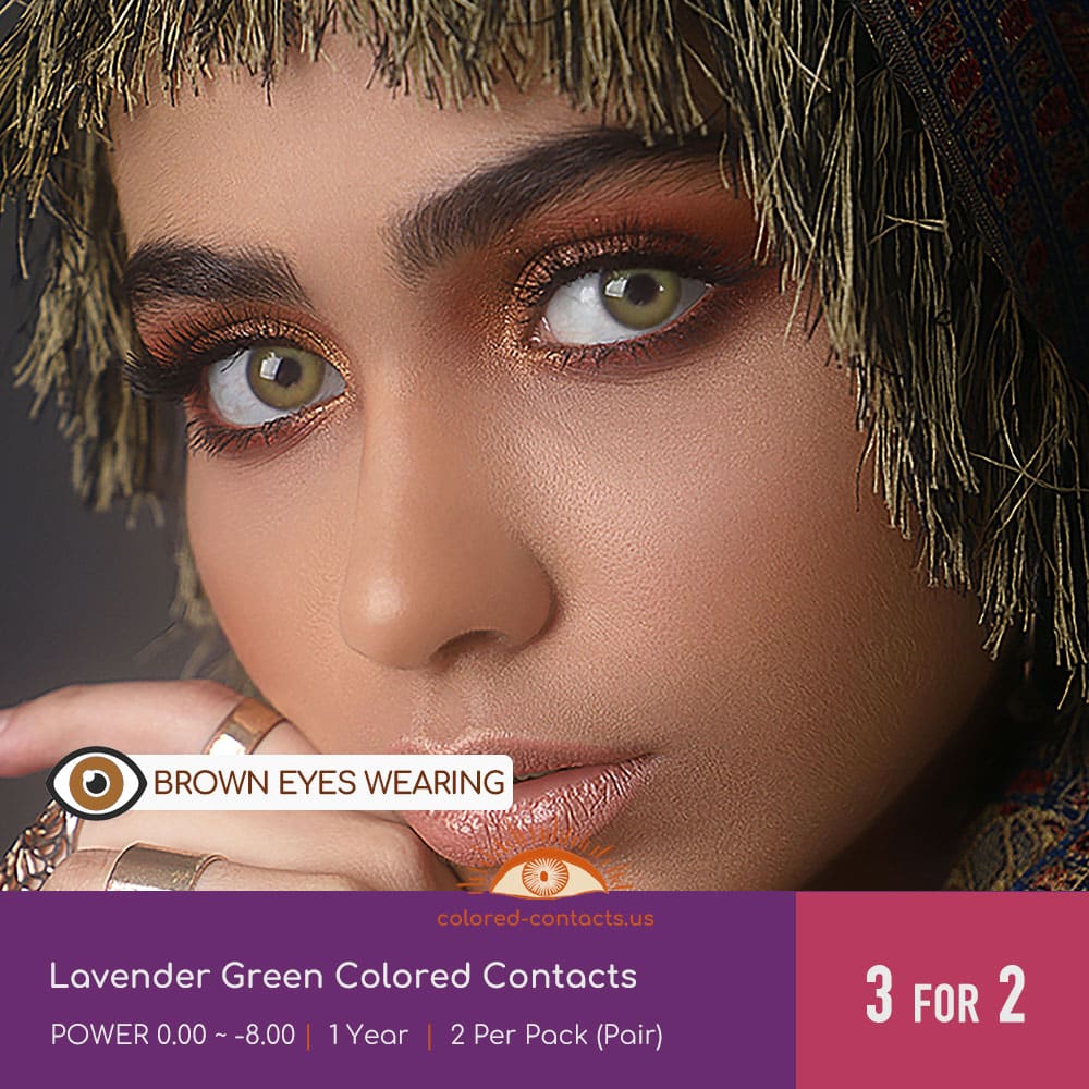 Lavender Green Colored Contacts - thumbnail 2