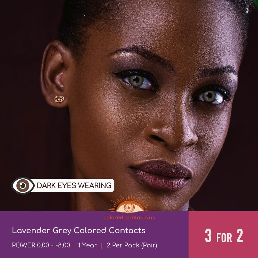 Lavender Grey Colored Contacts - thumbnail 3