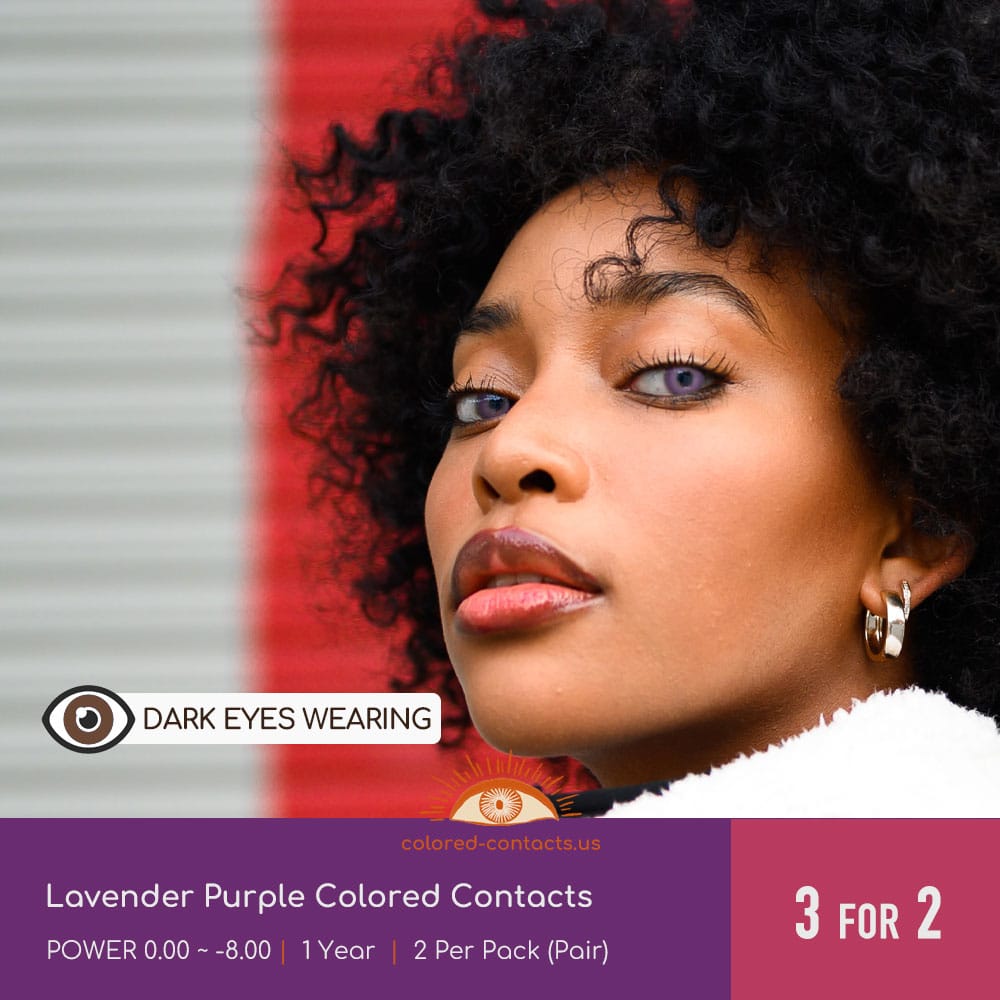 Lavender Purple Colored Contacts - thumbnail 4