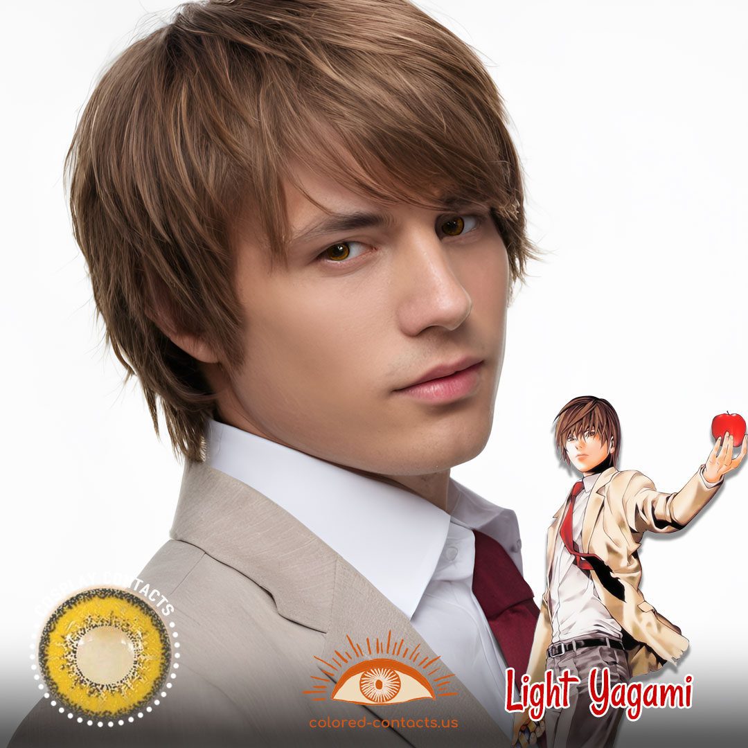 Death Note: Light Yagami Cosplay Brown Contact Lenses - image 1