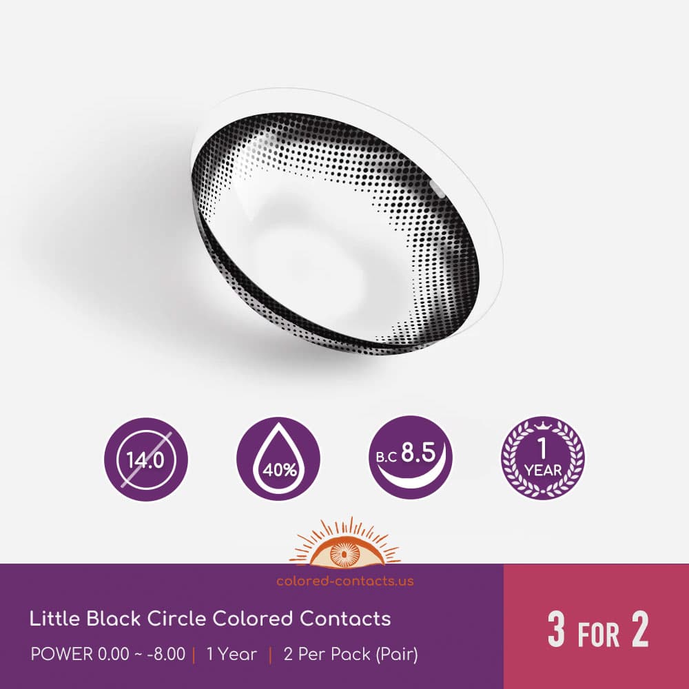 Little Black Circle Colored Contacts - thumbnail 3