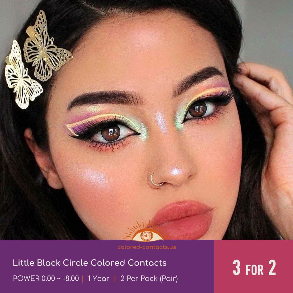 Little Black Circle Colored Contacts - thumbnail 2