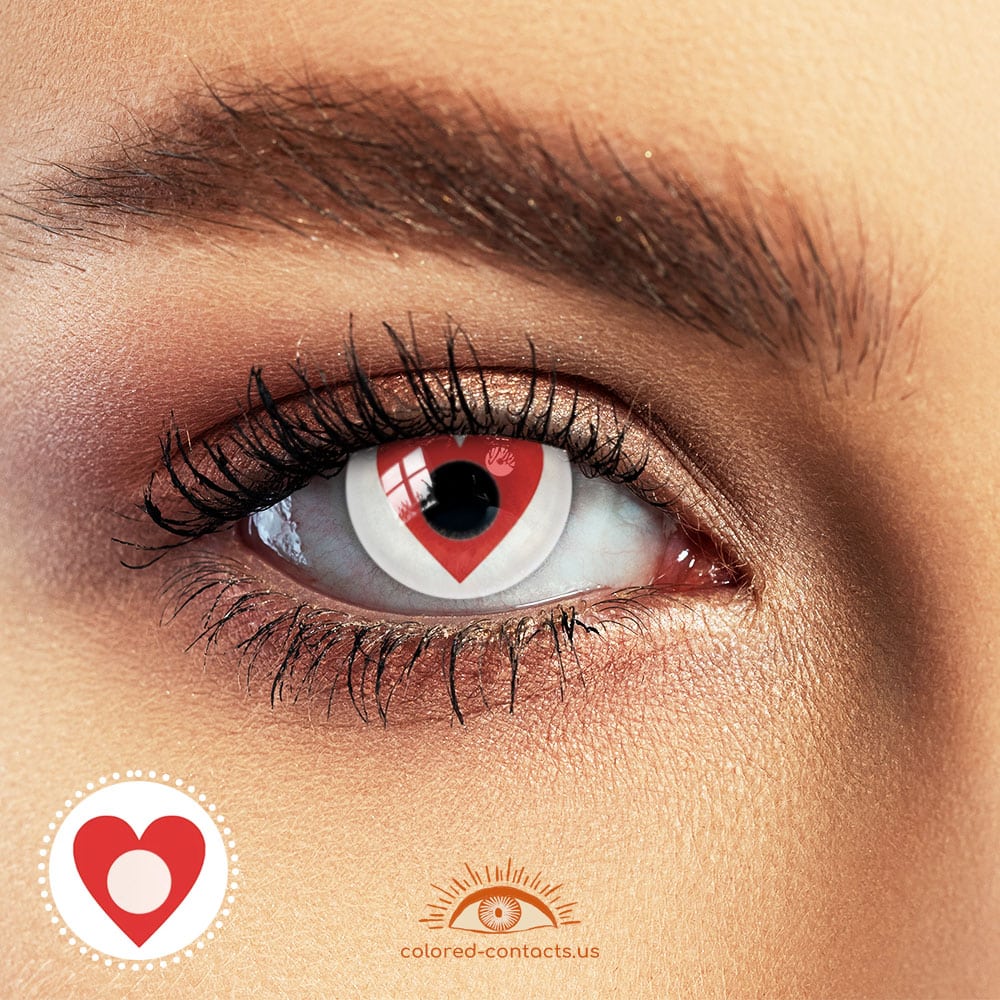 Love Heart Eye Halloween Contacts - image 1