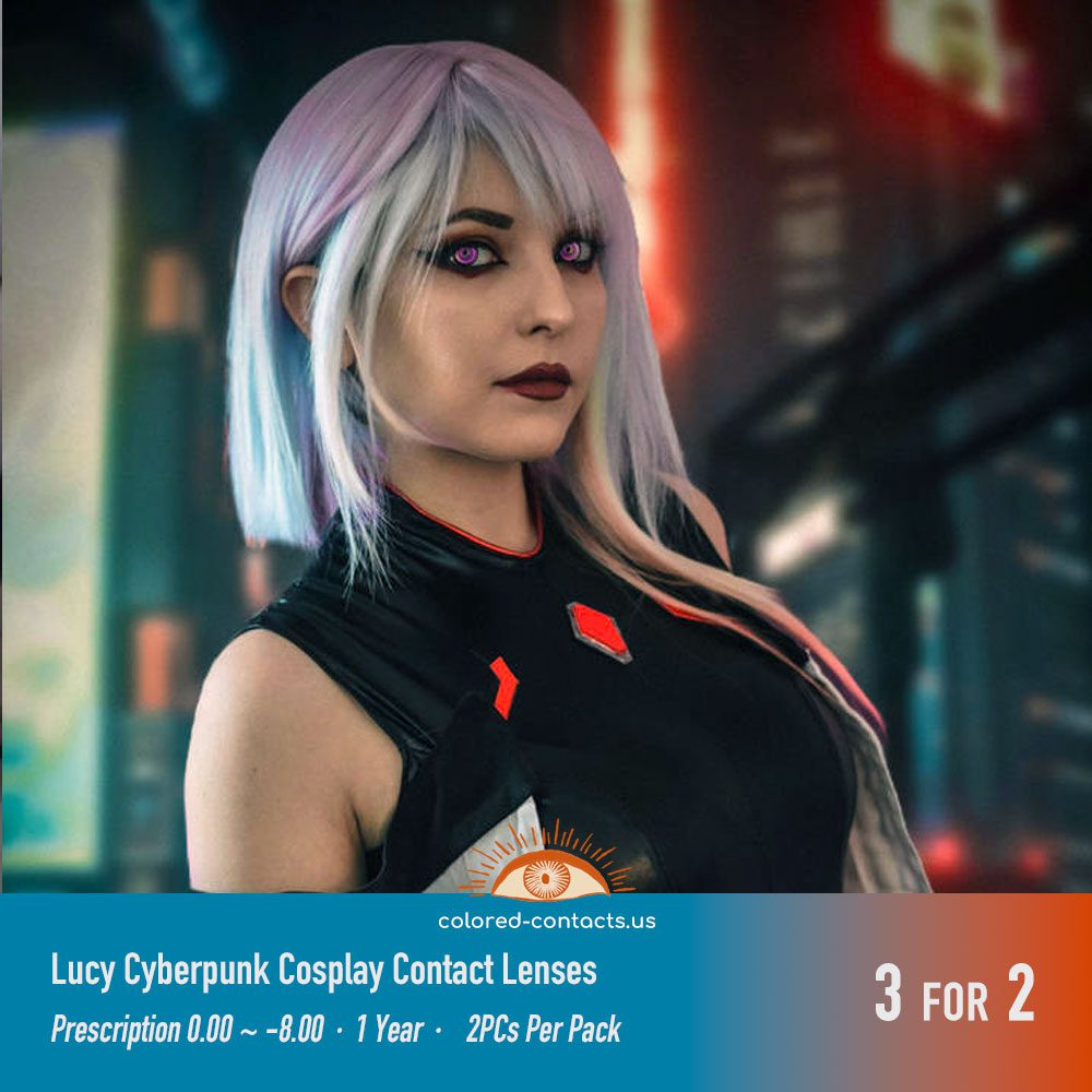 Lucy Cyberpunk Cosplay Contact Lenses - thumbnail 3
