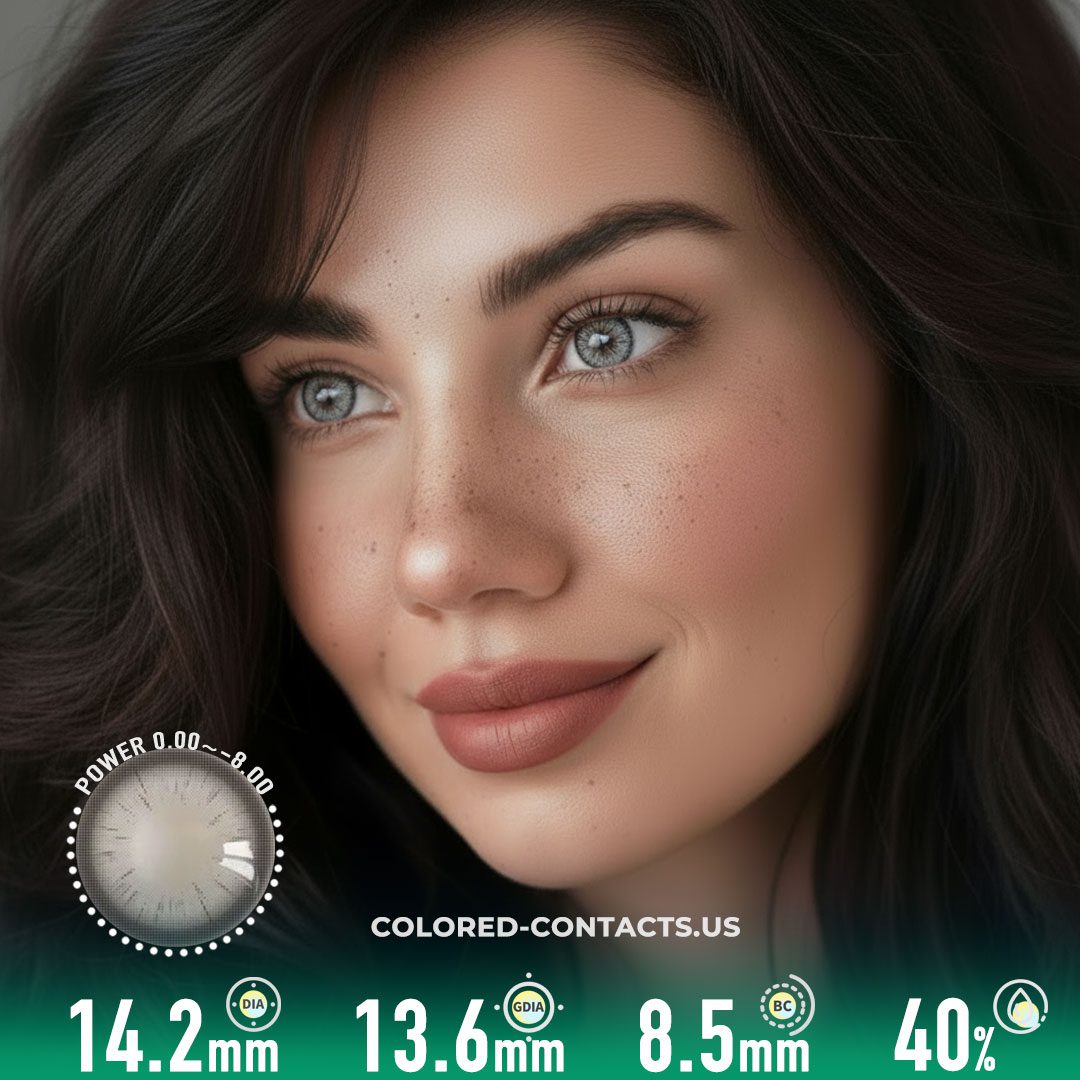 Luxurious Ash Brown Circle Contact Lenses - image 1