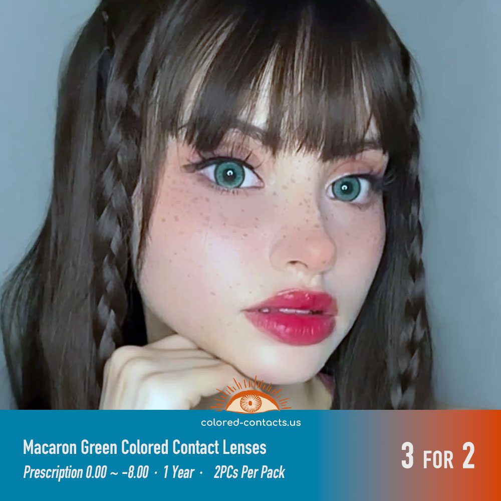 Macaron Green Colored Contact Lenses - thumbnail 6