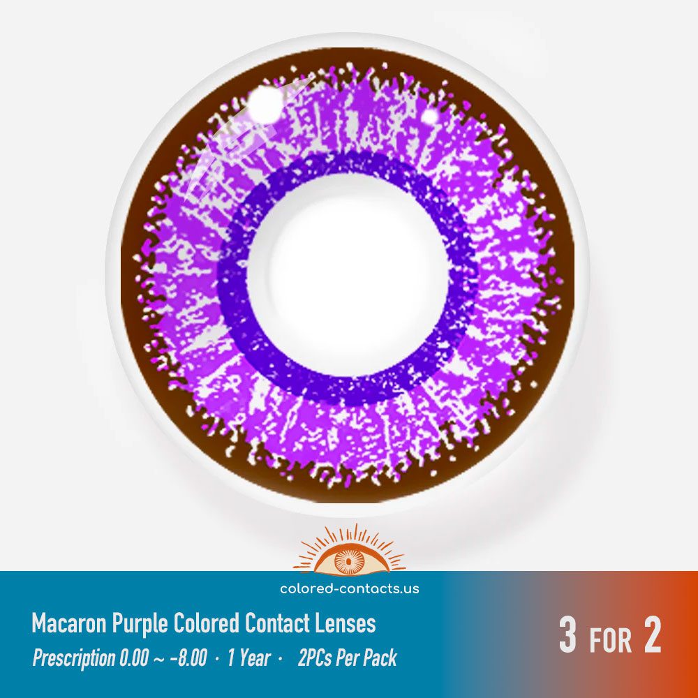 Macaron Purple Colored Contact Lenses - thumbnail 5