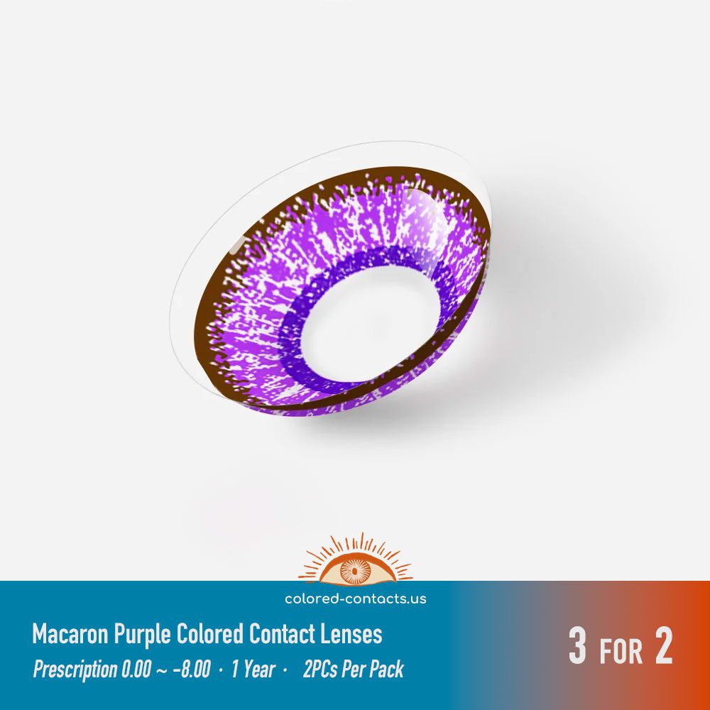 Jabber Wonger Cosplay Contact Lenses - Purple Chaos Mind Contacts - thumbnail 4