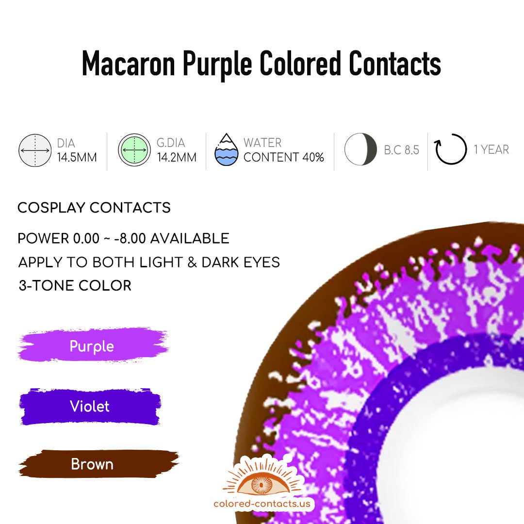 Jabber Wonger Cosplay Contact Lenses - Purple Chaos Mind Contacts - thumbnail 3