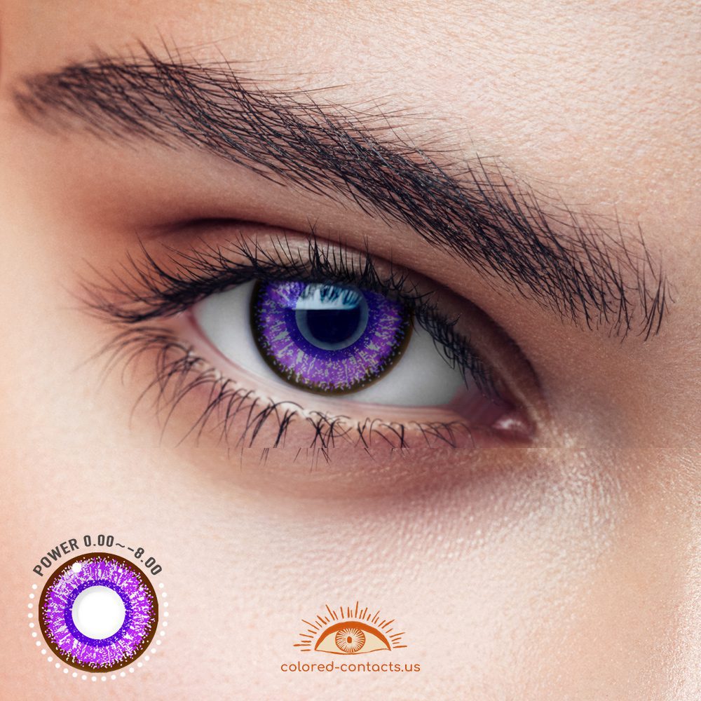 Jabber Wonger Cosplay Contact Lenses - Purple Chaos Mind Contacts - thumbnail 2