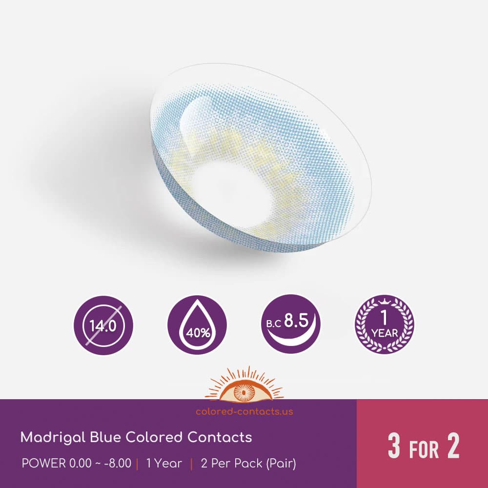 Madrigal Blue Colored Contacts - thumbnail 3