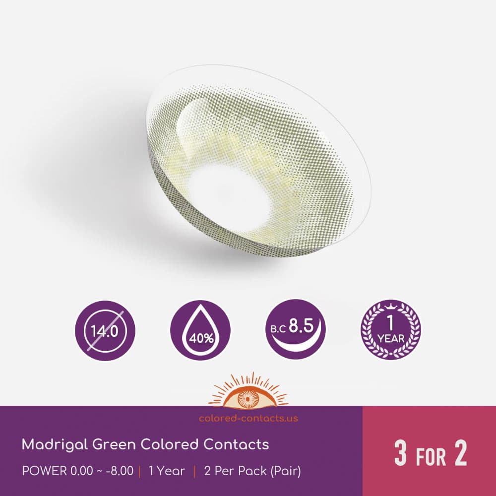 Madrigal Green Colored Contacts - thumbnail 3
