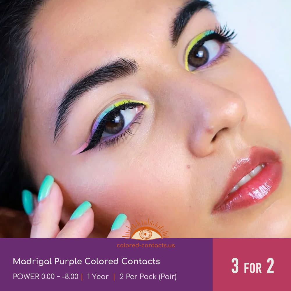 Madrigal Purple Colored Contacts - thumbnail 2