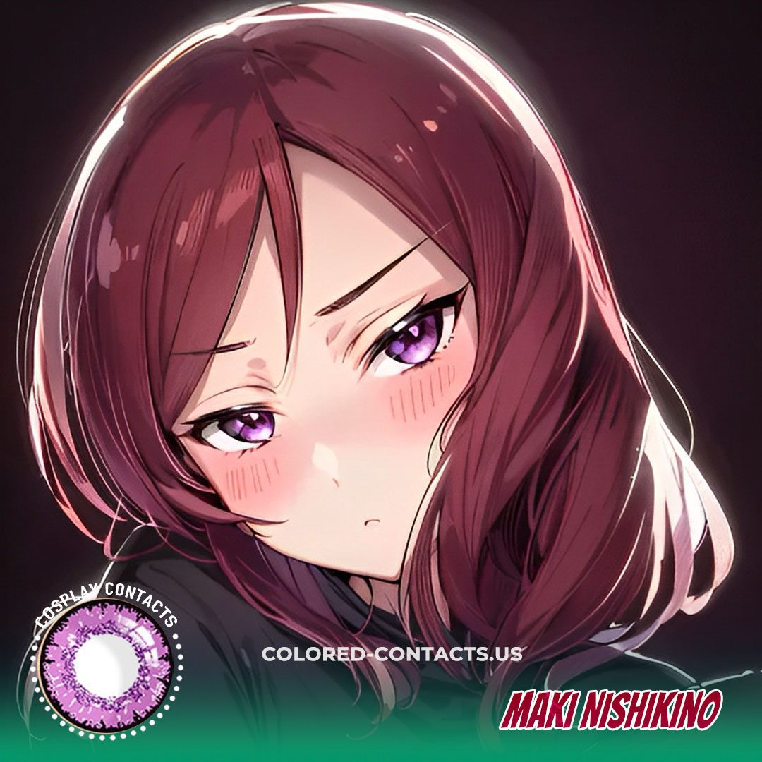 Maki Nishikino Cosplay Contact Lenses – Purple Contacts - image 1