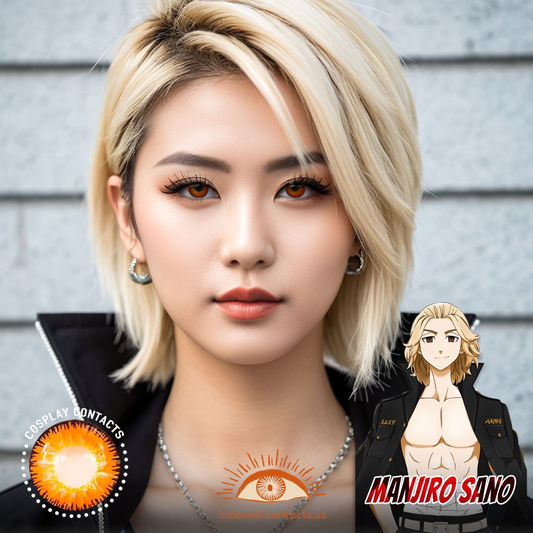 Tokyo Revengers: Manjiro Sano Cosplay Brown Contact Lenses - image 1
