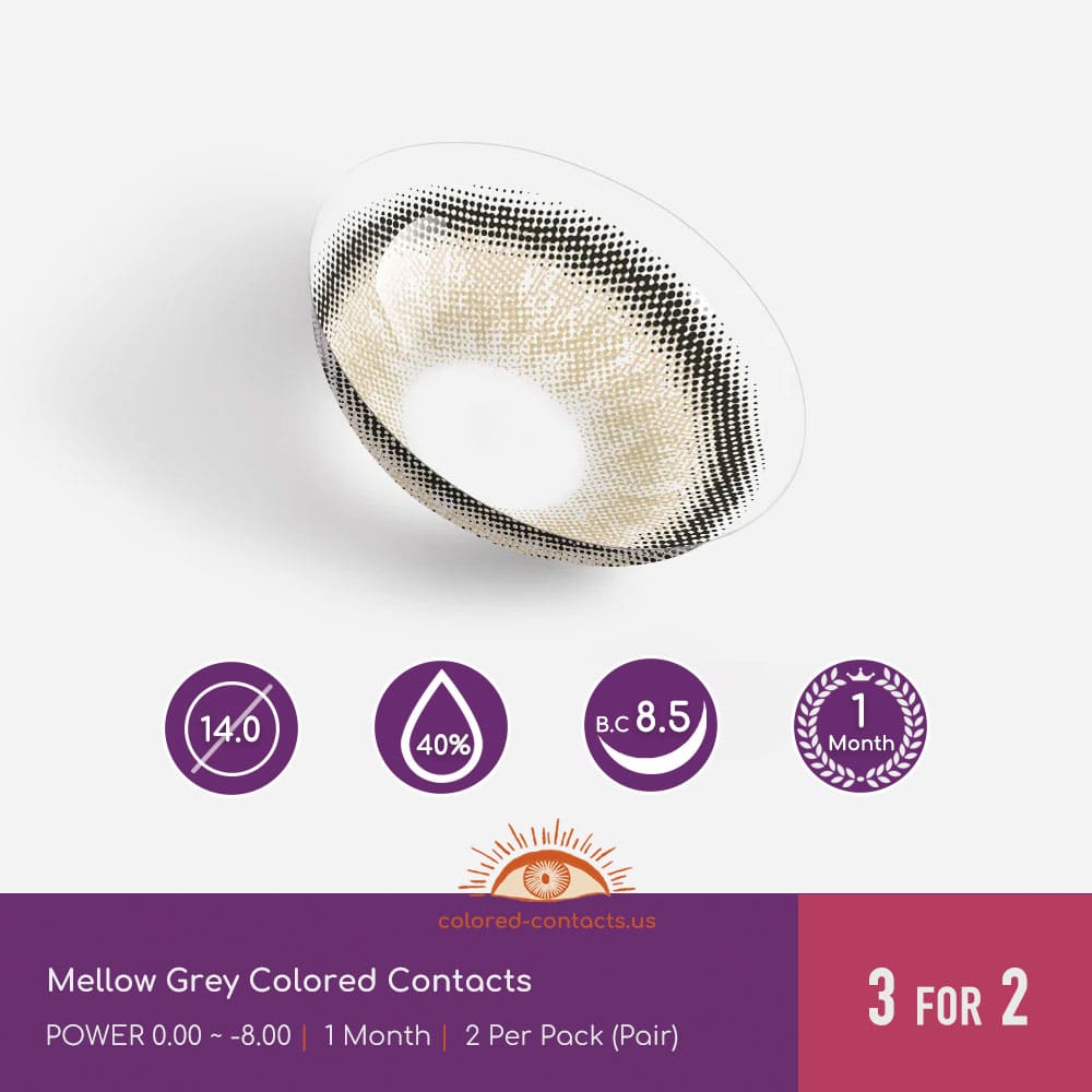 Mellow Grey Colored Contacts Monthly - thumbnail 2