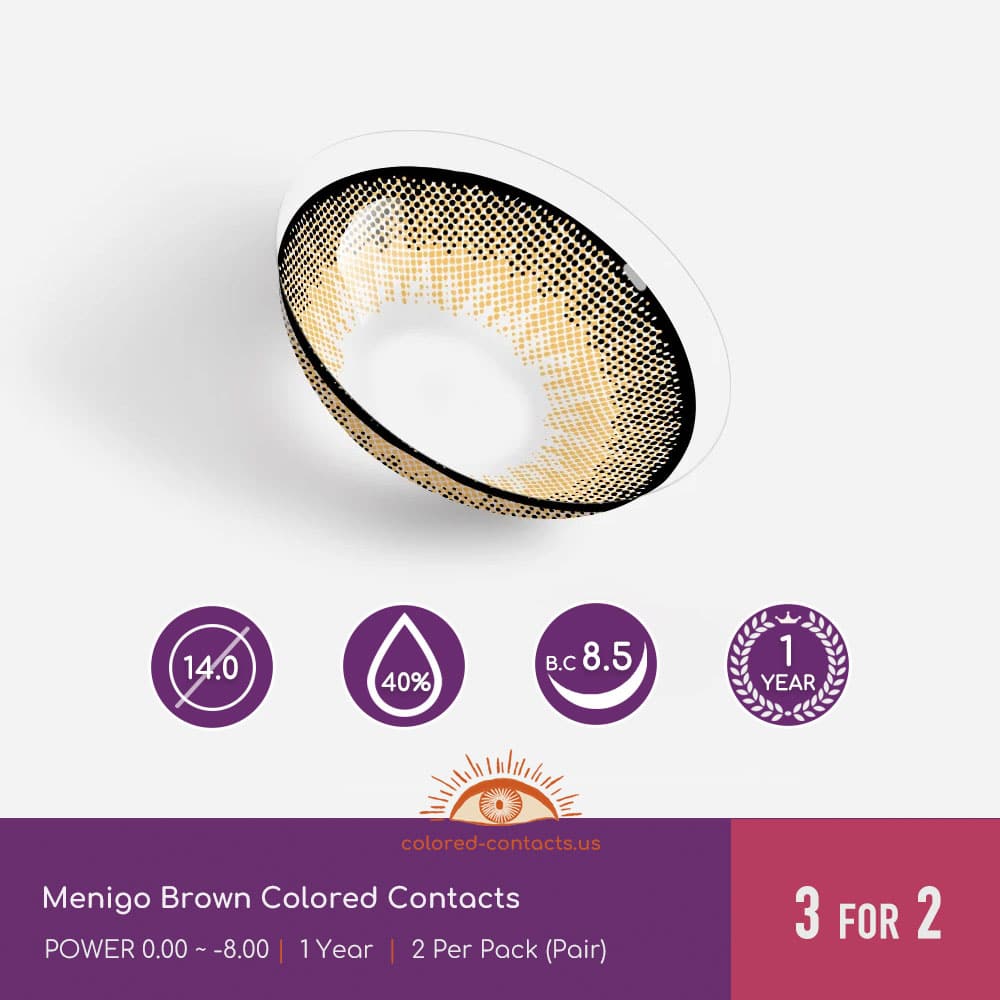 Menigo Brown Colored Contacts - thumbnail 3